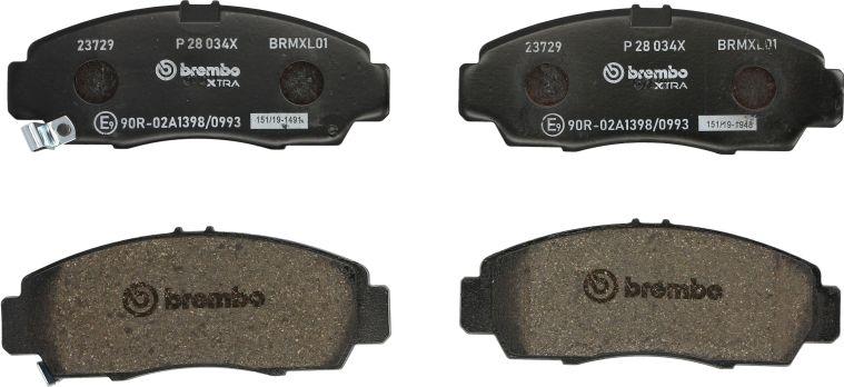 Brembo P 28 034X - Set placute frana,frana disc allinparts.ro