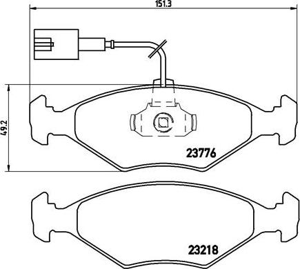 Brembo P 23 122 - Set placute frana,frana disc - allinparts.ro