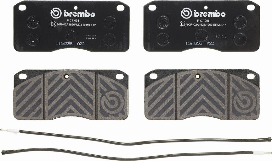 Brembo P C7 008 - Set placute frana,frana disc allinparts.ro
