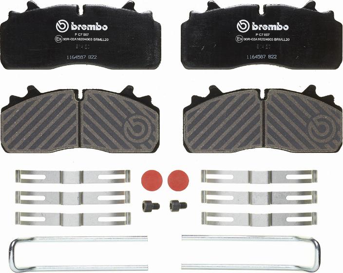 Brembo P C7 007 - Set placute frana,frana disc allinparts.ro
