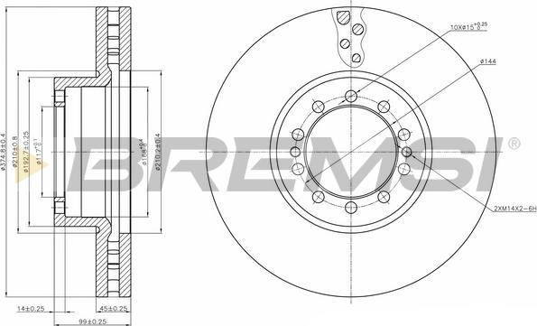 Bremsi CD5257V - Disc frana allinparts.ro