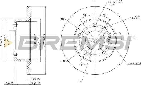 Bremsi CD6063S - Disc frana - allinparts.ro