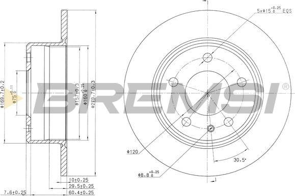 Bremsi CD6086S - Disc frana - allinparts.ro