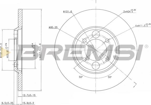 Bremsi CD6034S - Disc frana - allinparts.ro