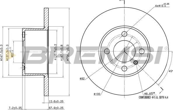 Bremsi CD6075S - Disc frana - allinparts.ro