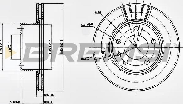 Bremsi CD6173V - Disc frana allinparts.ro