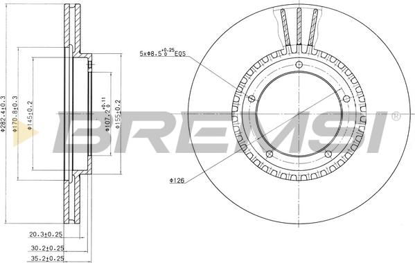 Bremsi CD6312V - Disc frana - allinparts.ro