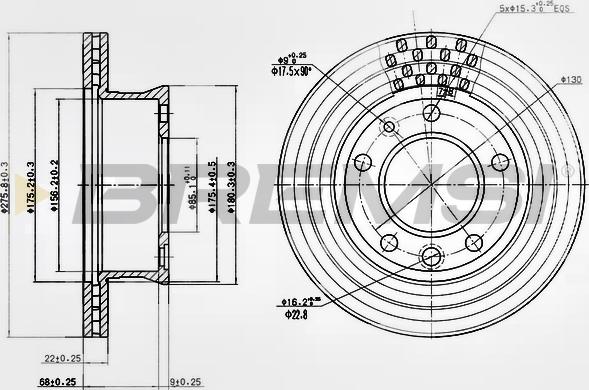 Bremsi CD7013V - Disc frana - allinparts.ro