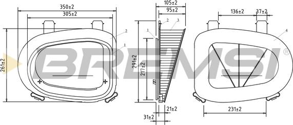 Bremsi FA0638 - Filtru aer - allinparts.ro