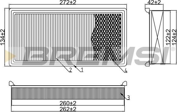 Bremsi FA1595 - Filtru aer allinparts.ro