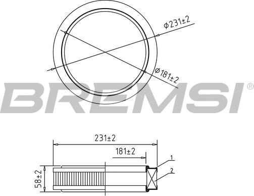Bremsi FA1059 - Filtru aer allinparts.ro