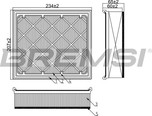 Bremsi FA1182 - Filtru aer allinparts.ro