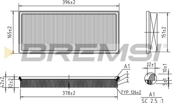 Bremsi FA2100 - Filtru aer - allinparts.ro
