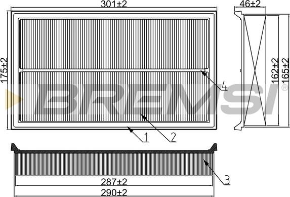 Bremsi FA2297 - Filtru aer - allinparts.ro