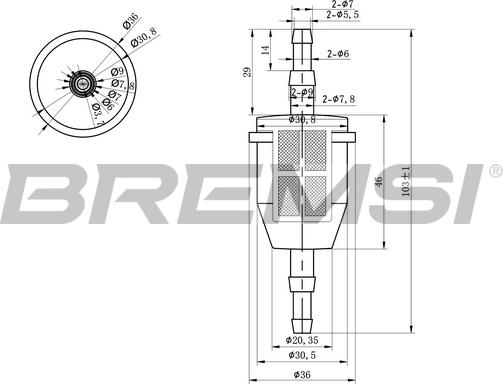 Bremsi FE0034 - Filtru combustibil allinparts.ro