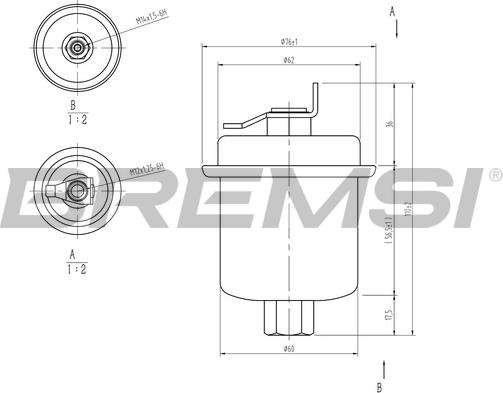 Bremsi FE1516 - Filtru combustibil allinparts.ro