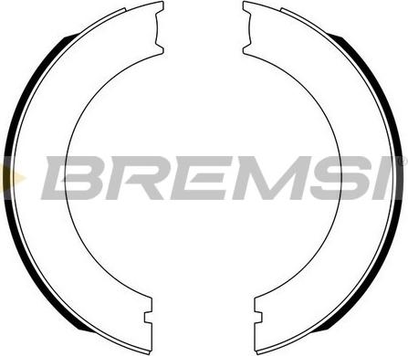 Bremsi GF0130 - Set saboti frana, frana de mana - allinparts.ro
