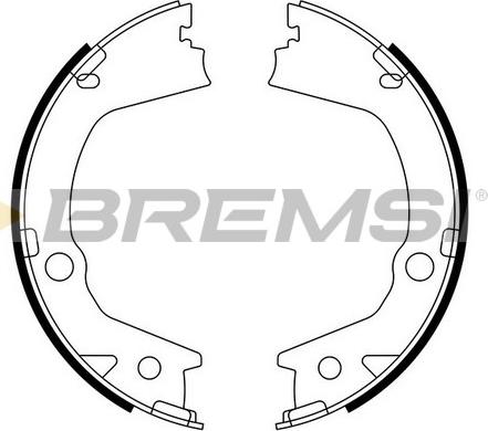 Bremsi GF0897 - Set saboti frana, frana de mana - allinparts.ro