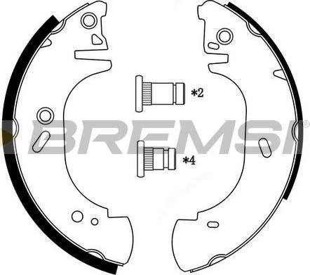 Bremsi GF0231 - Set saboti frana allinparts.ro