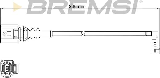 Bremsi WI0974 - Senzor de avertizare,uzura placute de frana allinparts.ro