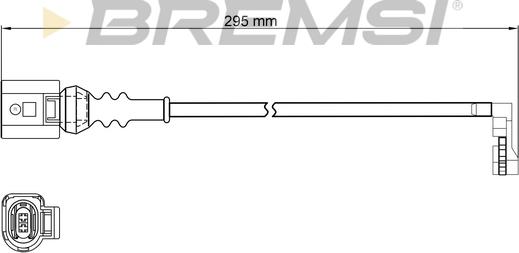 Bremsi WI0975 - Senzor de avertizare,uzura placute de frana allinparts.ro