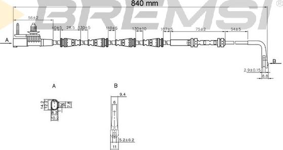 Bremsi WI0978 - Senzor de avertizare,uzura placute de frana - allinparts.ro