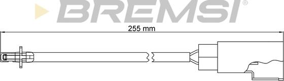 Bremsi WI0400 - Senzor de avertizare,uzura placute de frana - allinparts.ro
