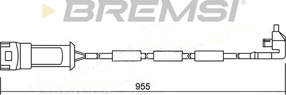 Bremsi WI0510 - Senzor de avertizare,uzura placute de frana allinparts.ro