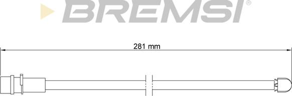 Bremsi WI0539 - Senzor de avertizare,uzura placute de frana allinparts.ro