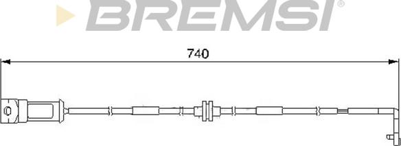 Bremsi WI0532 - Senzor de avertizare,uzura placute de frana - allinparts.ro
