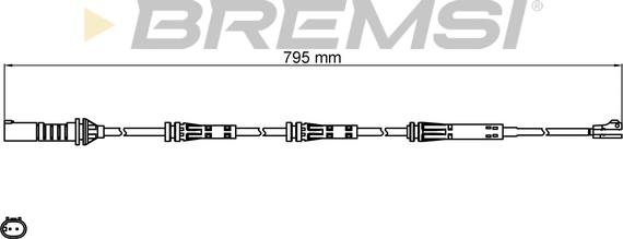 Bremsi WI0812 - Senzor de avertizare,uzura placute de frana allinparts.ro