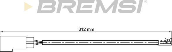 Bremsi WI0770 - Senzor de avertizare,uzura placute de frana - allinparts.ro