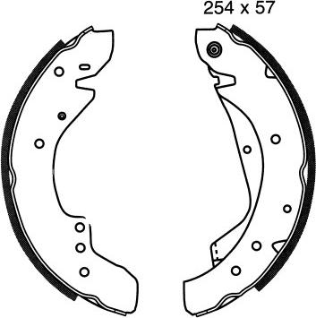 BSF 06341 - Set saboti frana allinparts.ro