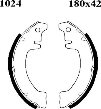 BSF 01024 - Set saboti frana - allinparts.ro