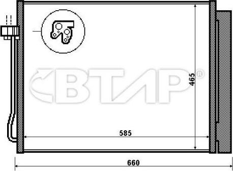 BTAP BBC819-001 - Condensator, climatizare - allinparts.ro