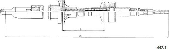 Cabor 442.1 - Cablu ambreiaj - allinparts.ro