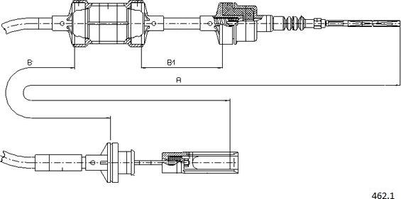 Cabor 462.1 - Cablu ambreiaj - allinparts.ro