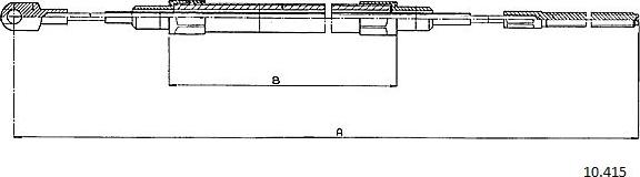 Cabor 10.415 - Cablu, frana de parcare - allinparts.ro