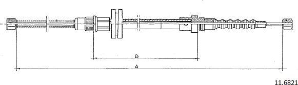 Cabor 11.6821 - Cablu, frana de parcare - allinparts.ro