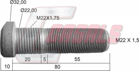 Casals 21463 - Bolt roata allinparts.ro
