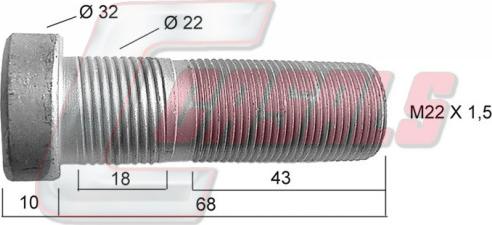 Casals 21462 - Bolt roata allinparts.ro