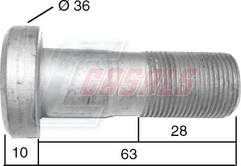 Casals 21524 - Bolt roata allinparts.ro