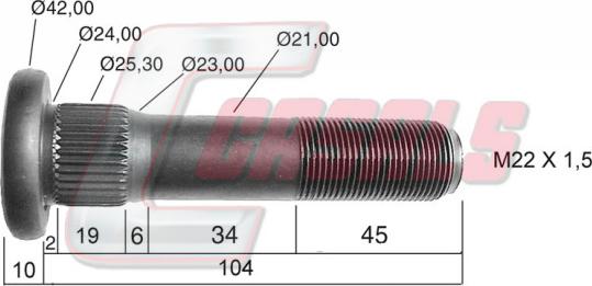 Casals 21130 - Bolt roata allinparts.ro
