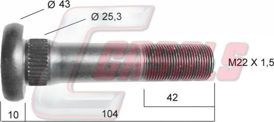 Casals 21133 - Bolt roata allinparts.ro