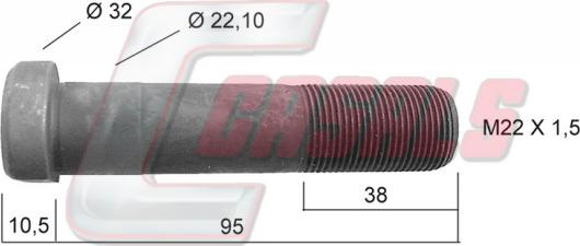 Casals 21226 - Bolt roata allinparts.ro