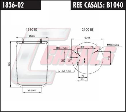 Casals B1040 - Burduf, suspensie pneumatica allinparts.ro