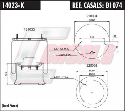 Casals B1074 - Burduf, suspensie pneumatica allinparts.ro