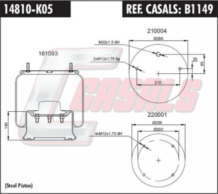 Casals B1149 - Burduf, suspensie pneumatica allinparts.ro
