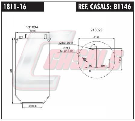 Casals B1146 - Burduf, suspensie pneumatica - allinparts.ro