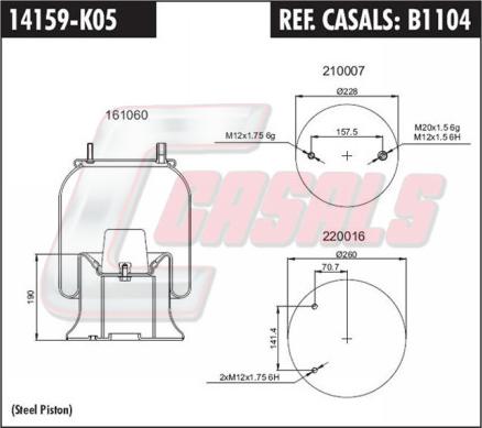 Casals B1104 - Burduf, suspensie pneumatica - allinparts.ro